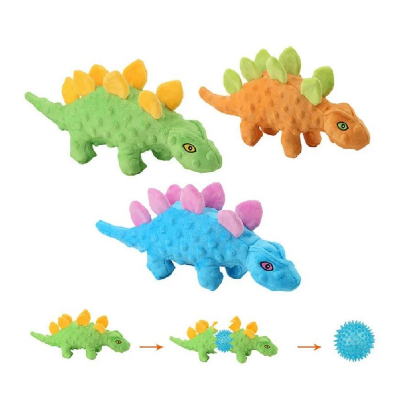 Stegosaurus Dog Toy – Durable Dino Fun for Chewy Pups 