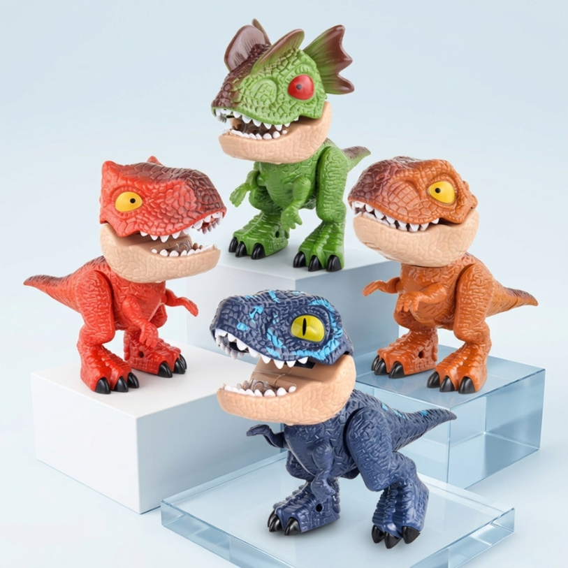 Dinosaur Model Stationery - 5 in 1 Dinosaur Pencil Case Set with Sharpener