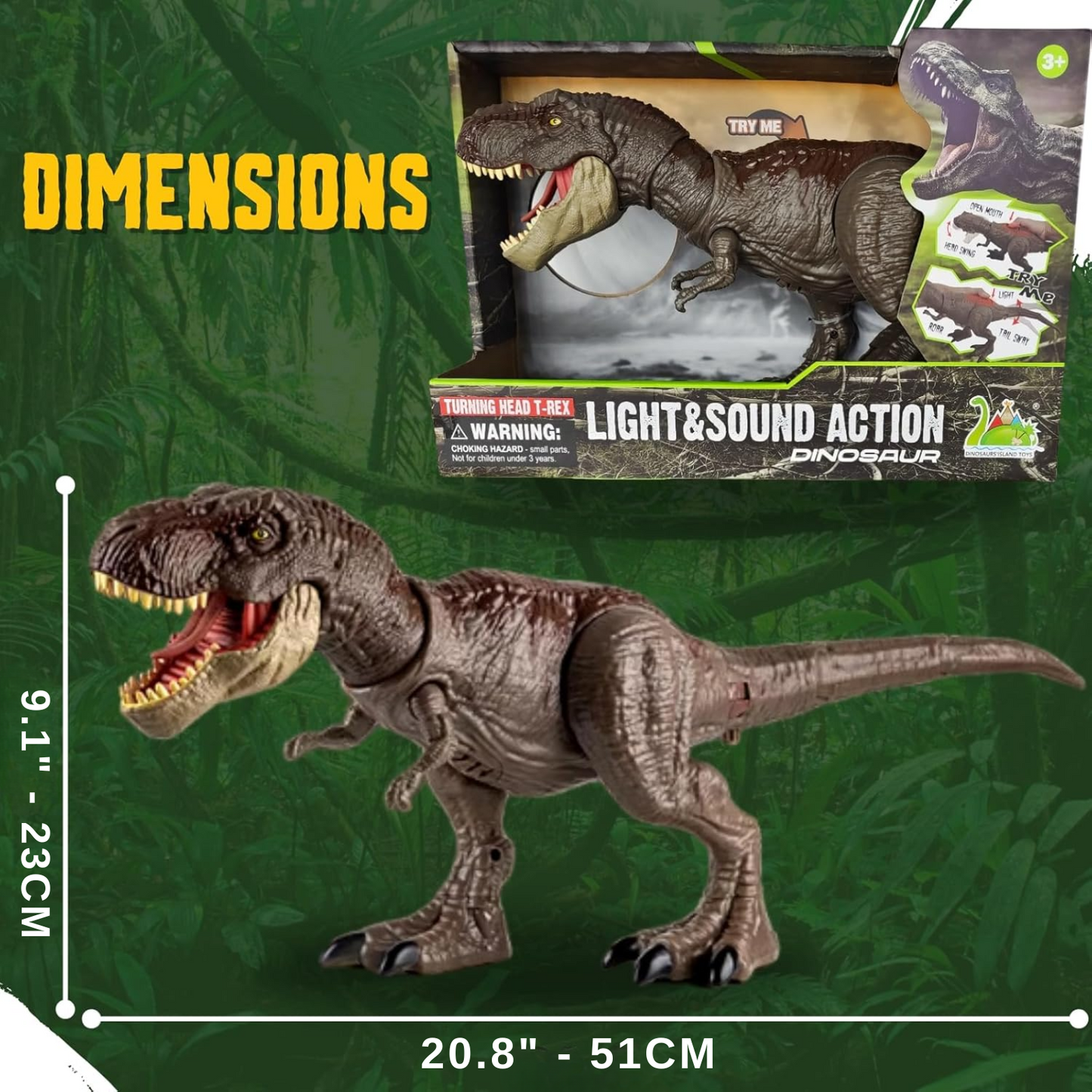 Rampaging T-Rex Toy – Lights, Roar & Dino Battle Action