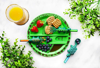 Dinosaur Dinnerware Plate & Utensil Set