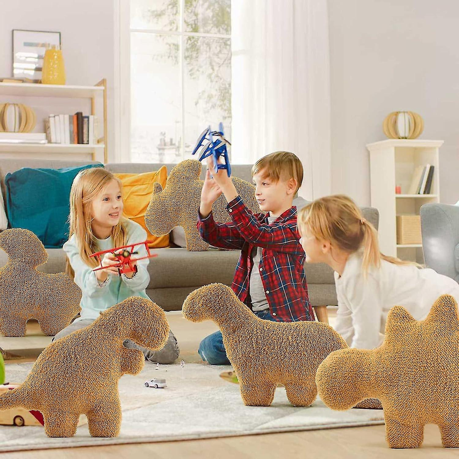 Dino Nugget Plush Pillow – Cute & Cozy