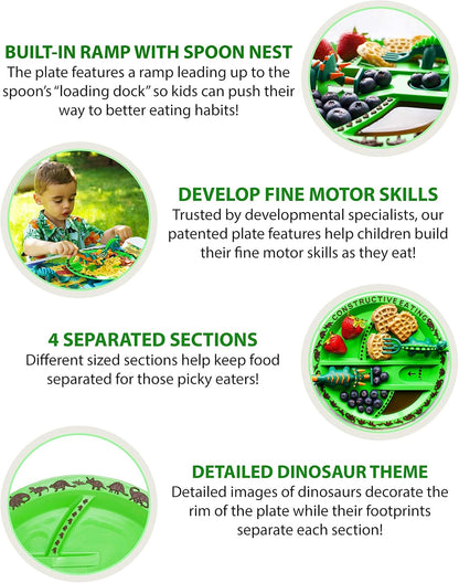 Dinosaur Dinnerware Plate & Utensil Set