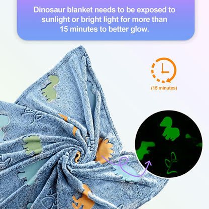 Buy Dinosaur Blanket Glow in the Dark Online