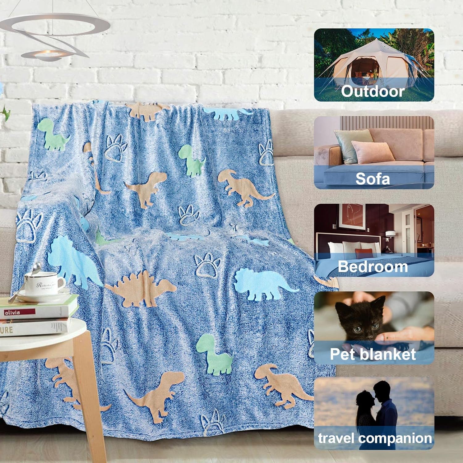 Buy Dinosaur Blanket Glow in the Dark Online