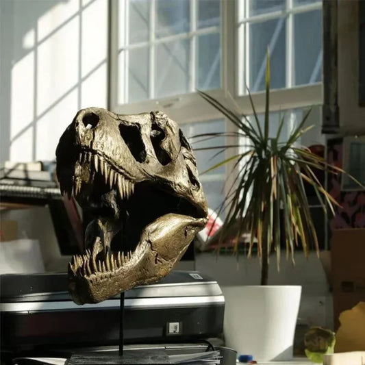 T-Rex Skull Resin Fossil – Dinosaur Decor for Home & Office