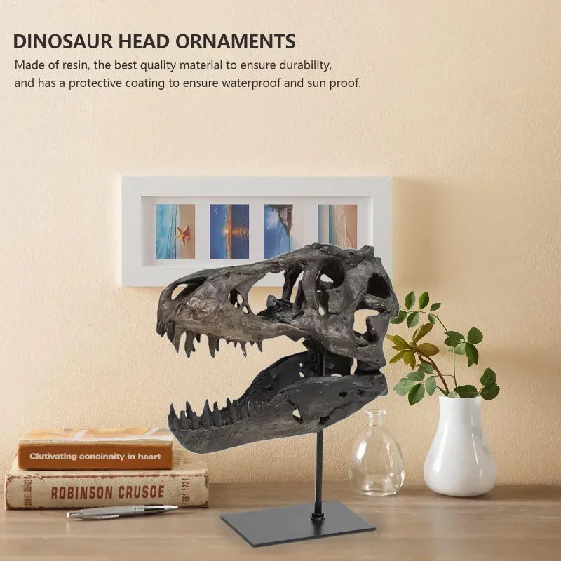 T-Rex Skull Resin Fossil – Dinosaur Decor for Home & Office